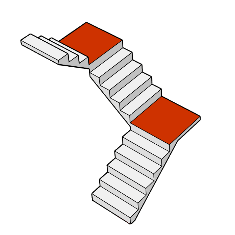 Układ C — z podestami